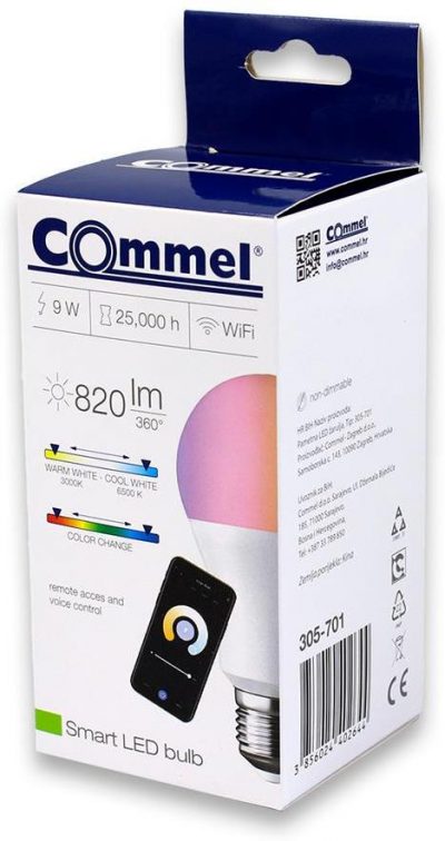 ����� LED 9W RGBW E27 A60 