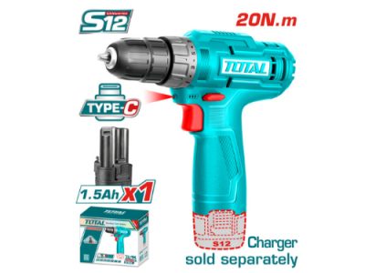 ������������ ��������� TOTAL, 12V, 1 x 1.5Ah, USB-C, 20Nm