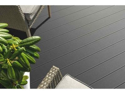 Декинг WPC Bergdeck Brushed DD 25х150мм черен 2.4м